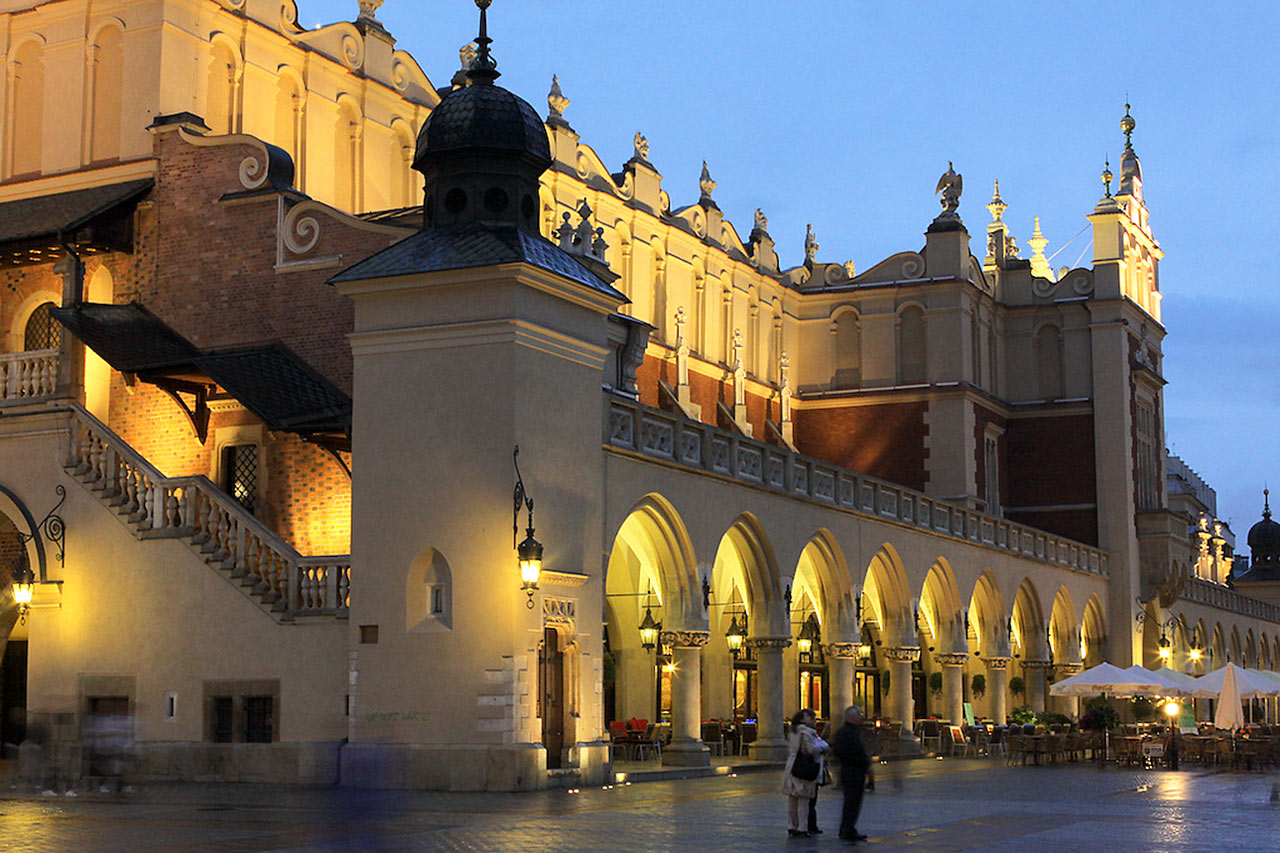 Marknadsplatsen i Gamla stan, Krakow